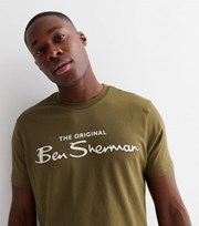 Ben Sherman Khaki Crew Neck Logo T-Shirt